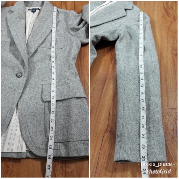 🌟SOLD🌟 Gap Womens Gray Wool Blazer Size 2 - Picture 3 of 8